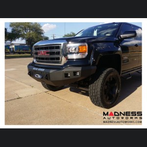 GMC Sierra 1500 Stealth Front Winch Bumper - Smittybilt XRC - Texture Black WARN M12000 - (2014-2015)